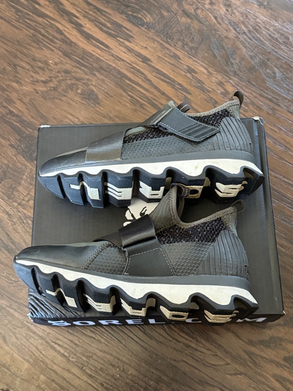 Sorel Women's Slip-On Knit Sneaker in Black and Gray - Picture 7 of 16